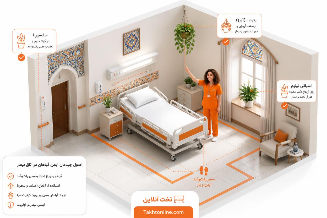 گیاهان مناسب اتاق بیمار